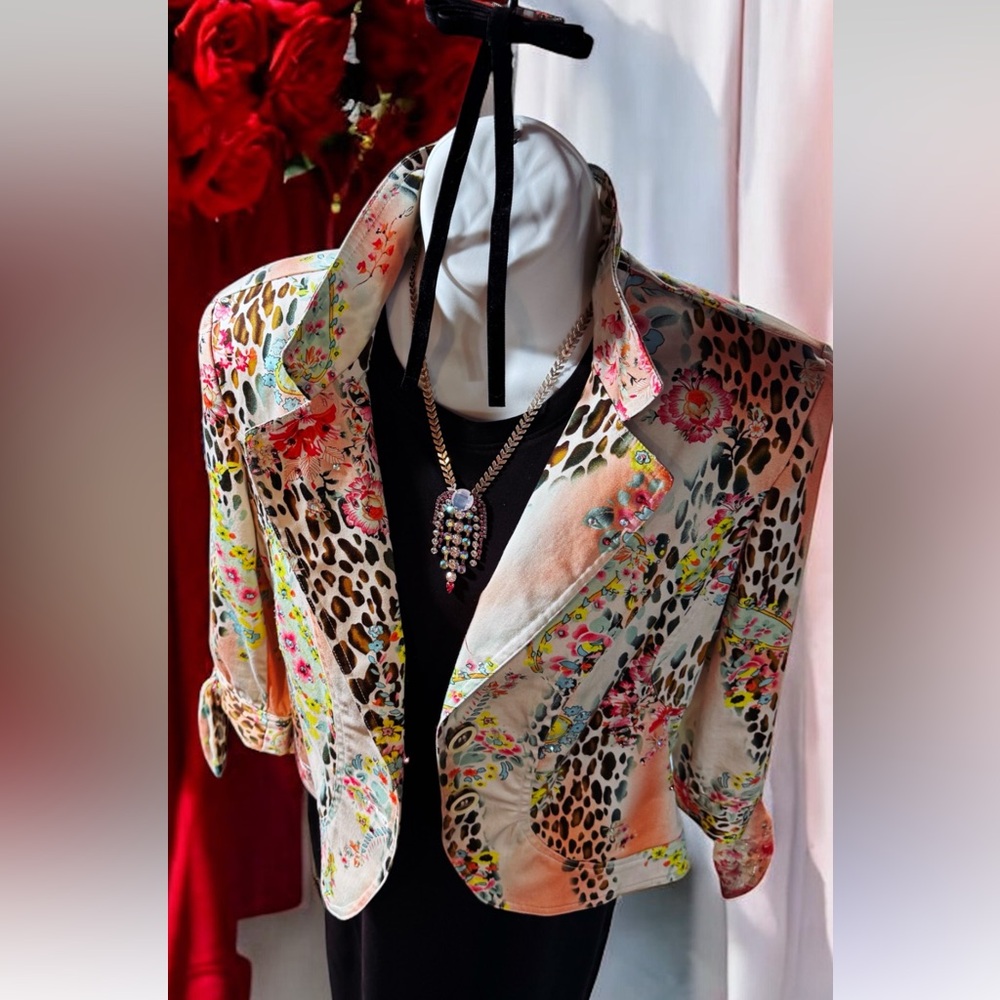 Floral Leopard Print Jacket